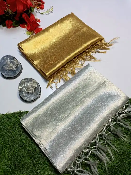 Banarasi teecu silver and gold zaree saree  uploaded by Rhaman Silk sarees on 7/18/2023