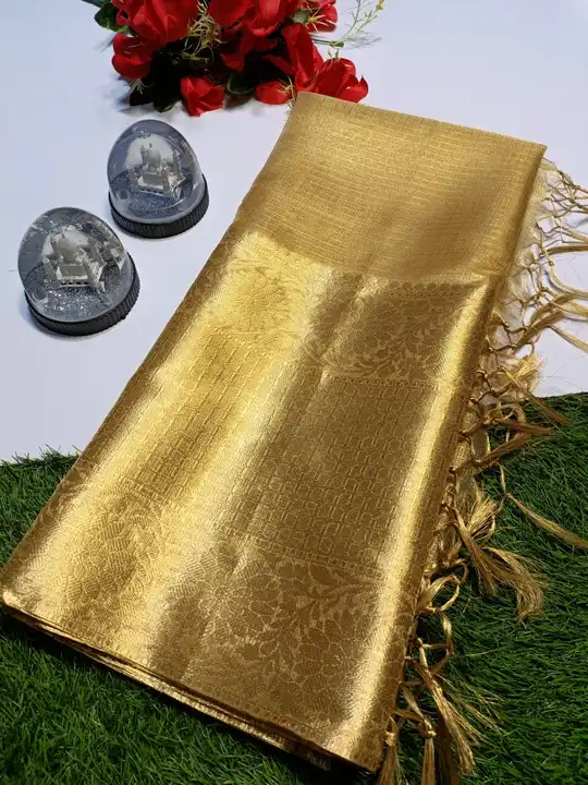 Banarasi teecu silver and gold zaree saree  uploaded by Rhaman Silk sarees on 7/18/2023