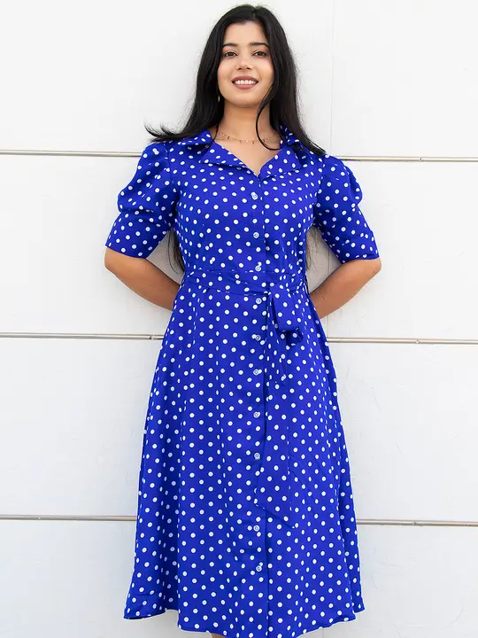 Polka Dot Collar Dress uploaded by You Know Better Apparels Private Limited on 7/18/2023