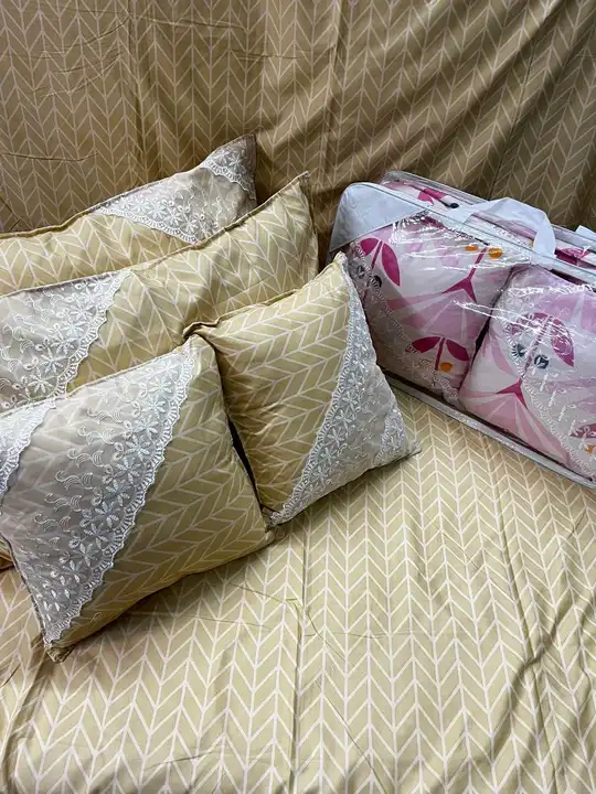 Fancy Bedsheet cushion sets uploaded by Neeraj Trading Company on 7/18/2023
