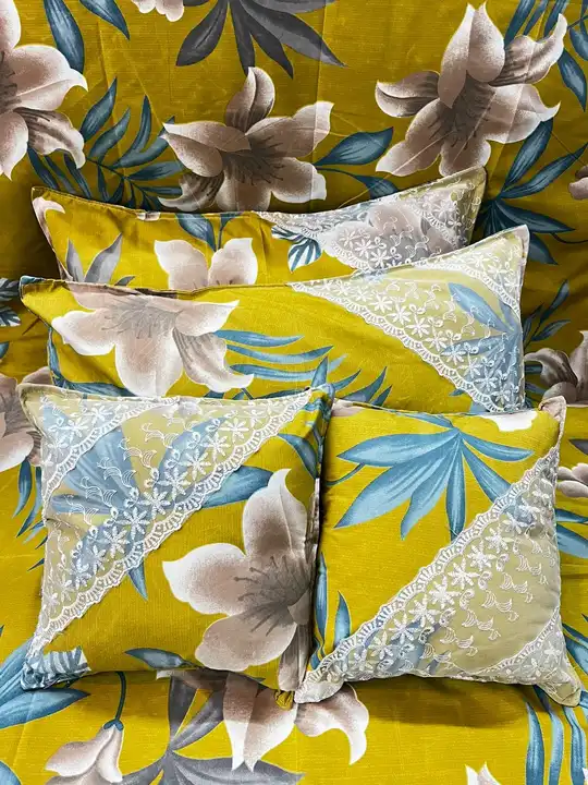 Fancy Bedsheet cushion sets uploaded by Neeraj Trading Company on 7/18/2023