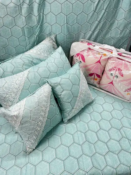 Fancy Bedsheet cushion sets uploaded by business on 7/18/2023