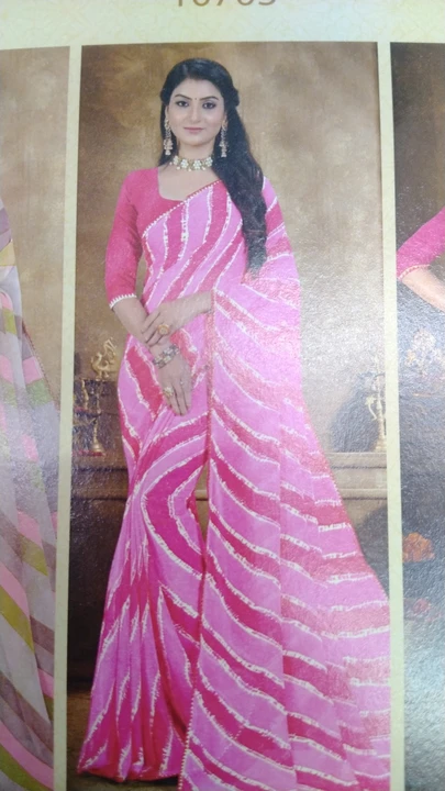 Lehriya saree uploaded by Mahadev fashion on 7/18/2023