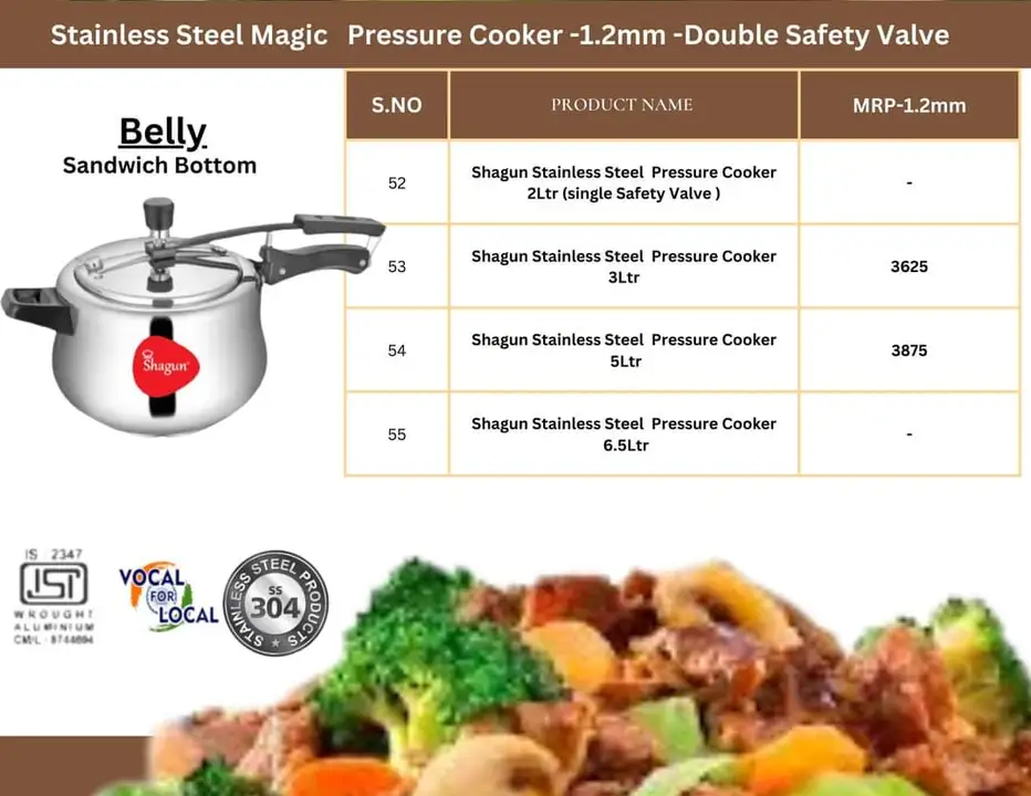 Shagun  Pressure Cooker 
Any inquiry pls Whtsup 93 uploaded by business on 7/18/2023