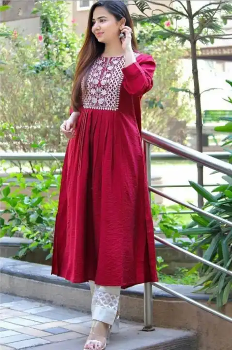 Maroon Rayon kurta With Pant  uploaded by business on 7/18/2023