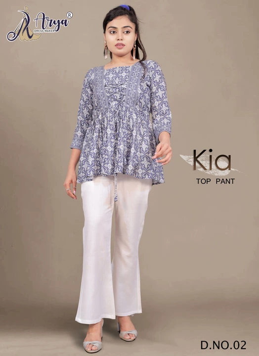 Kia top and pant uploaded by Arya dress maker on 7/18/2023