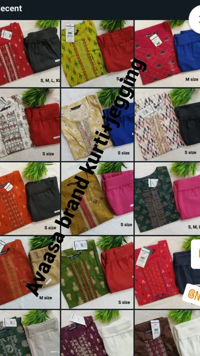 Avaasa brand kurti jegging  uploaded by Nexus fashion collection on 7/18/2023