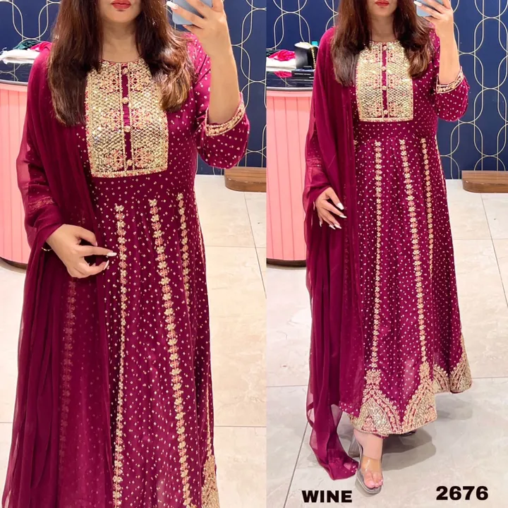 Cotton Kurti Gown With Pant, & Dupatta uploaded by Bela Enterprise  on 7/18/2023