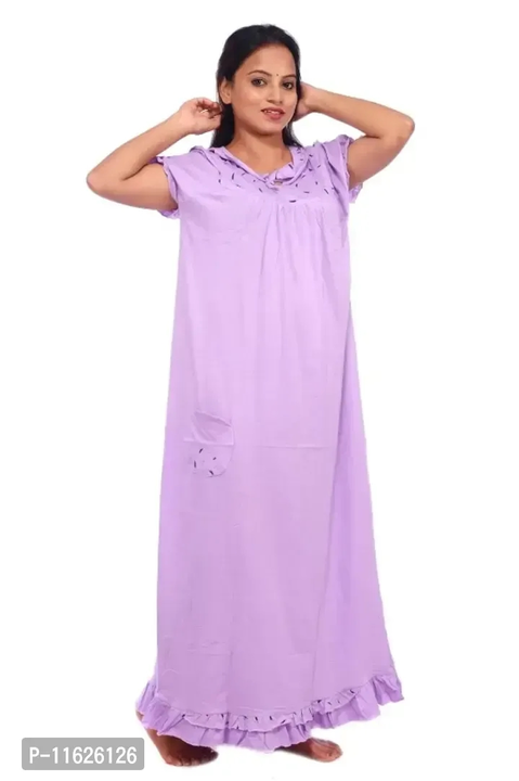 Classic Cotton Hosiery Solid Nighty for Woman   uploaded by business on 7/18/2023