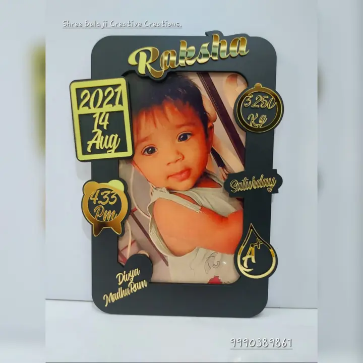 Customized New Born Baby Frame #sbcc1 uploaded by Shree Balaji Creative Creations on 7/18/2023
