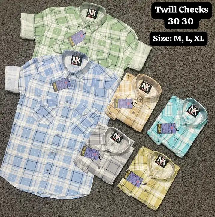 Twill checks Shirt  uploaded by Revon jeans on 7/18/2023