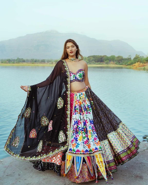 Post image ❤️PRESENTING NEW DESIGNER PRINTED LAHENGA CHOLI❤️

Featuring Printed lehenga choli in heavy Muslin cotton. Quality is worth paying👌

# FABRIC DETAILS

# LEHENGA : HEAVY MUSLIN COTTON WITH *DIGITAL PRINT *(FULLY STITCH) &amp; * REAL MIRROR WORK*
# INNER : SILK
# CHOLI     : SOFT MUSLIN COTTON WITH **REAL MIRROR WORK* (1.20 MTR FABRIC) 
# DUPATTA  : *HEAVY SOFT MUSLIN COTTON * WITH *REAL MIRROR WORK* &amp; *HAND WORK LACE BORDER*

# FREE SIZE FULLY STITCHED LAHENGA WITH UN STITCH 1.20 MTR BLOUSE ; LAHENGA LENGTH IS 42 INCHES ; 

*WEIGHT AROUND 1.4 KG*

*Sagar* 1699+ship