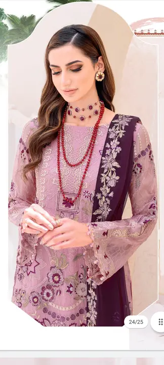 Ramsha chiffon collection original pakistani suit  uploaded by Al shaikh suit traders on 7/19/2023