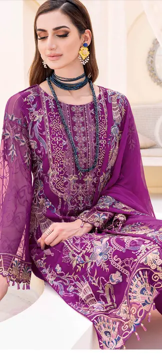 Ramsha chiffon collection original pakistani suits uploaded by Al shaikh suit traders on 7/19/2023