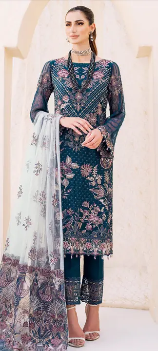 Ramsha chiffon collection original pakistani suit uploaded by Al shaikh suit traders on 7/19/2023