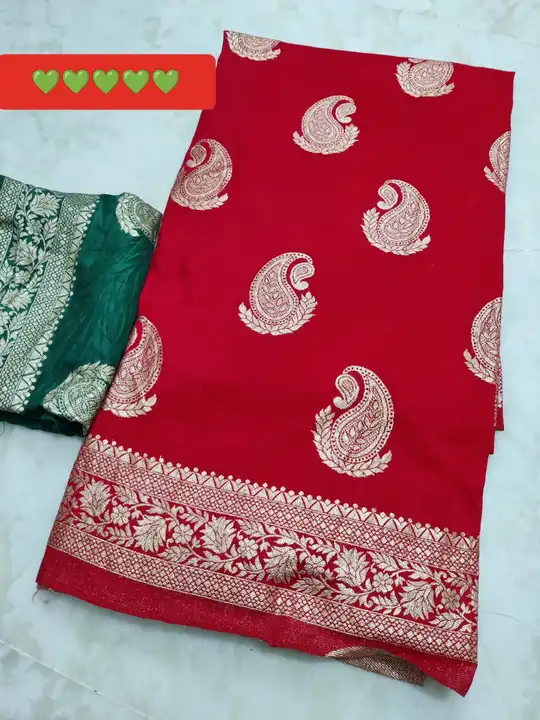 💖💖new Launching💖💖



🥰🥰big sele pure Dhola silk with beautiful rose 🌹 zari waiving saree🥰🥰 uploaded by Gotapatti manufacturer on 7/19/2023