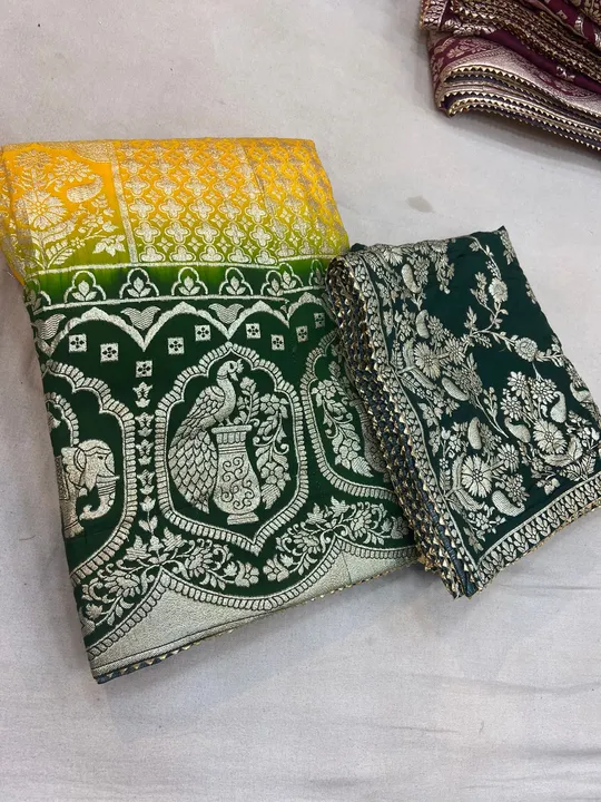 Today sale price 
Beautiful Lahenga*

*Pure  Banarasi Dolo silk langha & jari wark   & Jaipuri dai   uploaded by Gotapatti manufacturer on 7/19/2023