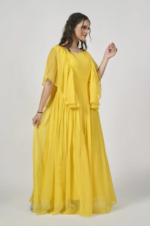 Mahi Georgette Women Gowan uploaded by Gaurikiran fashion on 7/19/2023