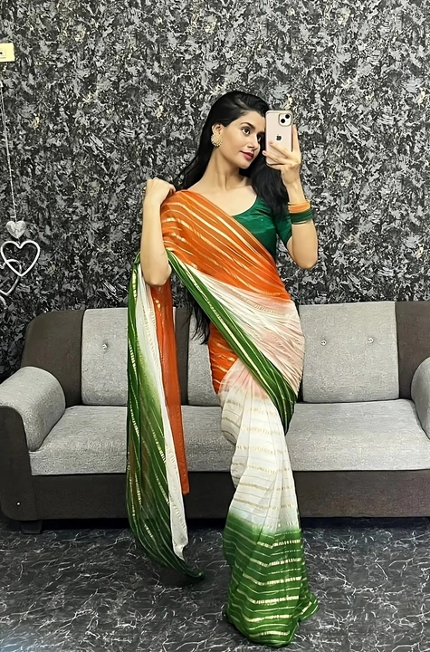 Sidhidata Tri colour Tiranga saree  uploaded by Sidhidata Textile on 7/19/2023