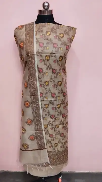 Banarasi Cotton Suits with Dupatta & Pant in Tussar Colour uploaded by REGALIA WEAVERS ENTERPRISES on 7/19/2023