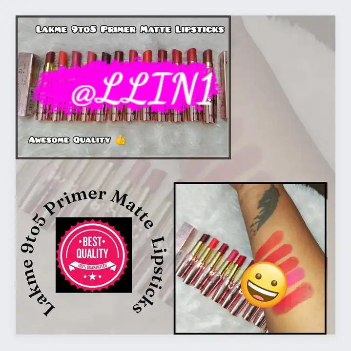 Lakme 9to5 Primer Matte Lipsticks

China Quality 👍

12 Pcs Set @ 660/- Onlysx
MRP 480/- Each uploaded by @LLIN1 on 7/19/2023