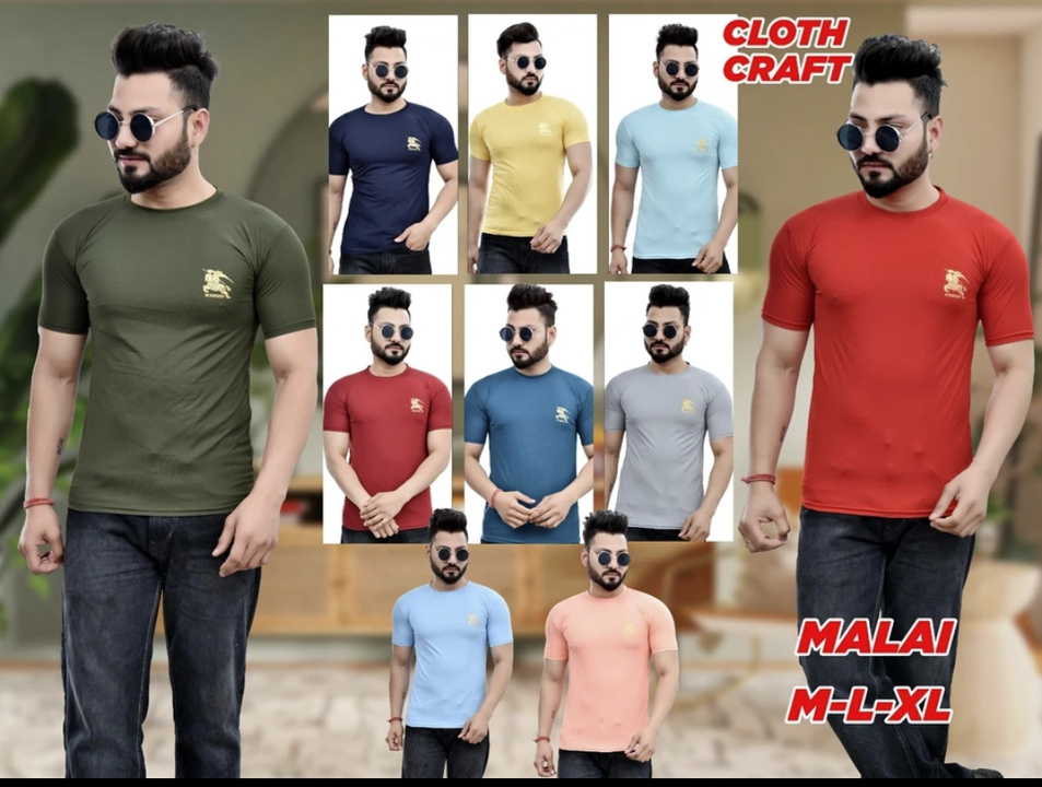 Plain t shirts cotton  uploaded by REHAAN GARMENTS AND FASHION WEARS on 7/19/2023