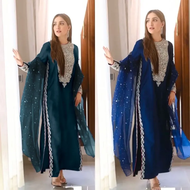 *SSR*

👉👗💥*Launching New Designer Party Wear Look Fancy Top-Dupatta and Fully Stitched  Bottom * uploaded by business on 7/19/2023