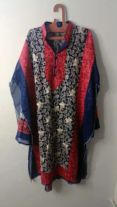 Gorget fabric kurti with full ari work  uploaded by Dehqani Bros on 7/19/2023