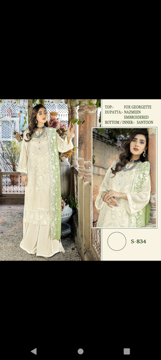 Post image checkout
Georgette heavy embroidered suit