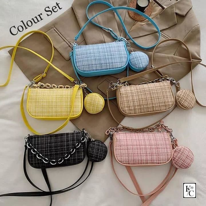 *__2 pc combo SlinG__*😍

*2021 New Braided Shoulder Bag Fashion Small Crossbody Bags For Women Luxu uploaded by business on 3/16/2021