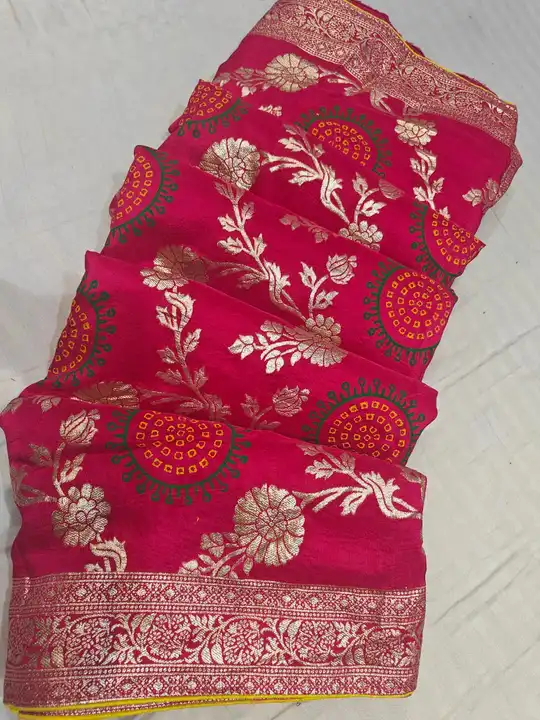 *🛍️🛒New Launch🛒🛍️🌹🌹🌹🌹🌹🌹🌹🌹
👉Super duper item 💃💃💃💃💃💃💃
👉🏻  pure Rasiyan silk soft uploaded by Gotapatti manufacturer on 7/20/2023