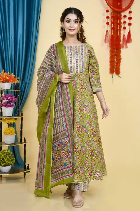 Cotton 3pc Gown sets  uploaded by Sushil prints on 7/20/2023