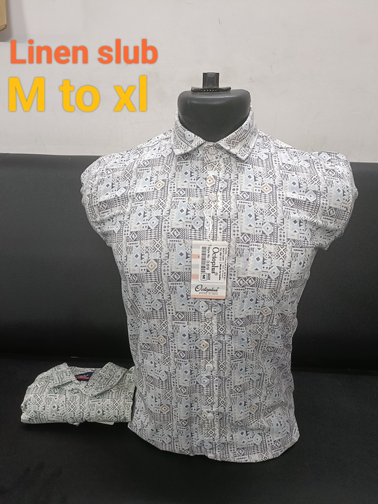 Octoplus casual linen slub printed shirt for men uploaded by HANJARI TEXTILE on 7/20/2023