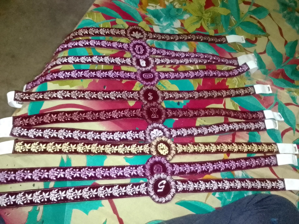 Embroidery women belt velvet  uploaded by Rakesh computerized embroidery on 7/20/2023
