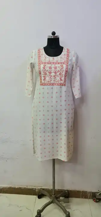Reyon fabric kurtis  uploaded by Pooja Fashion on 7/20/2023