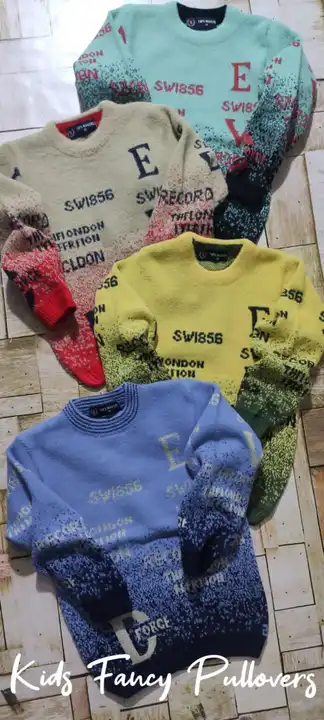KIDS FANCY COMPUTER PULLOVERS
PREMIUM QUALITY SWAT THREAD 
HEAVY QUALITY PRODUCT
4 COLOURS IN EVERY  uploaded by VJ Creations on 7/20/2023