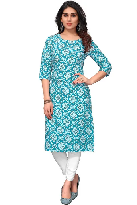 Post image For order contact number 7990937837

FABRIC: Crepe 

SIZE :S-36,M-38,L-40,XL-42,XXL-44

LENGTH: 42 Inch

Work: Printed

Sleeves: 3/4 Sleeve