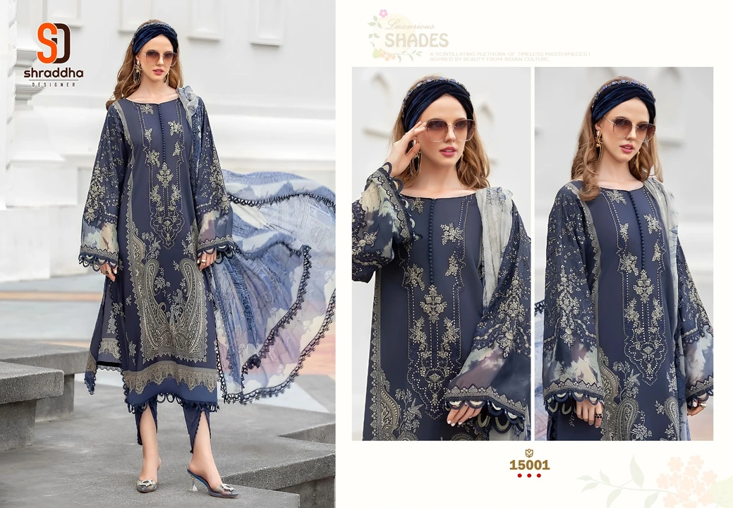 Post image *SHARADDHA DESIGNER* is happy to announce the launch of NEW LAWN catalog.                             


📒 Catalogue Name :- 
*M.PRINT VOL-15*

                🔻Description🔻

🔹Top: LAWN COTTON PRINTED WITH HEAVY EMBROIDERY PATCH

🔹Bottom- 2 DESIGN SEMI LAWN / *2 DESIGN PURE COTTON PRINTED*

🔹Dupp:CHIFFON PRINTED/ MAL MAL COTTON PRINTED DUPTA

🔹Beautiful : 4 DESIGNS
      
*RATE :- 699/- CHIFFON DUPATTA*
*RATE :- 749/- COTTON DUPATTA*

*READY TO SHIP 🚢*