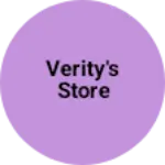 Business logo of Verity's store