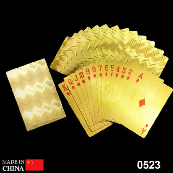 523 Gold Plated Poker Playing Cards (Golden) uploaded by DeoDap on 7/20/2023