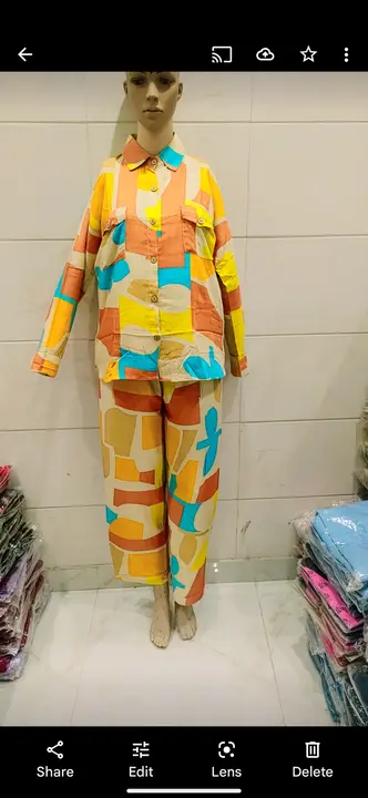 printed co ord se‌t uploaded by business on 7/20/2023