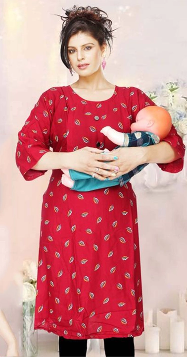 Viral girl women's Rayon Ghera maternity kurti uploaded by Vardhman Mavericks  on 7/20/2023