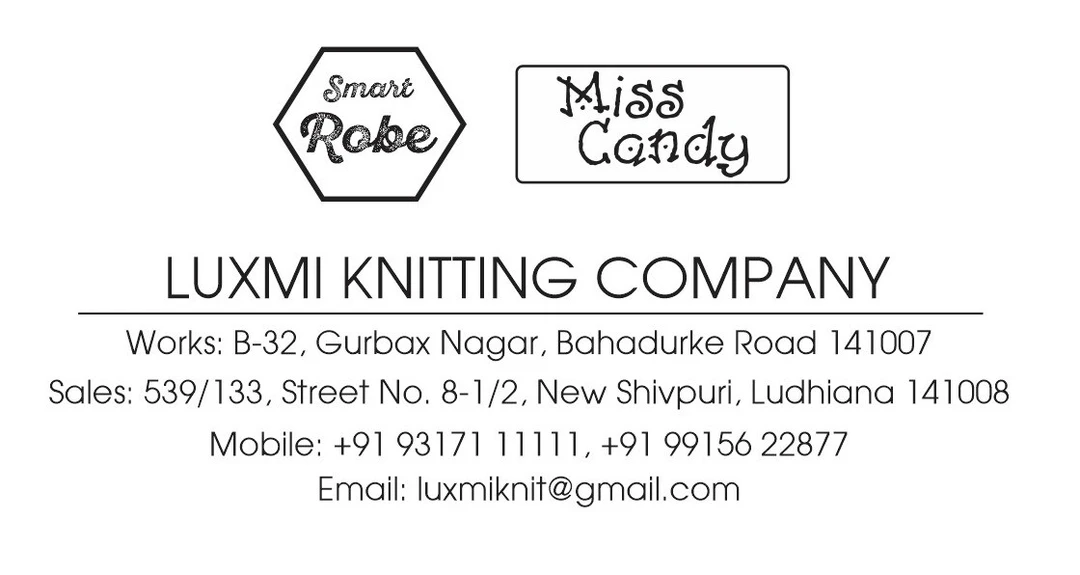 Visiting card store images of Luxmi knitting company