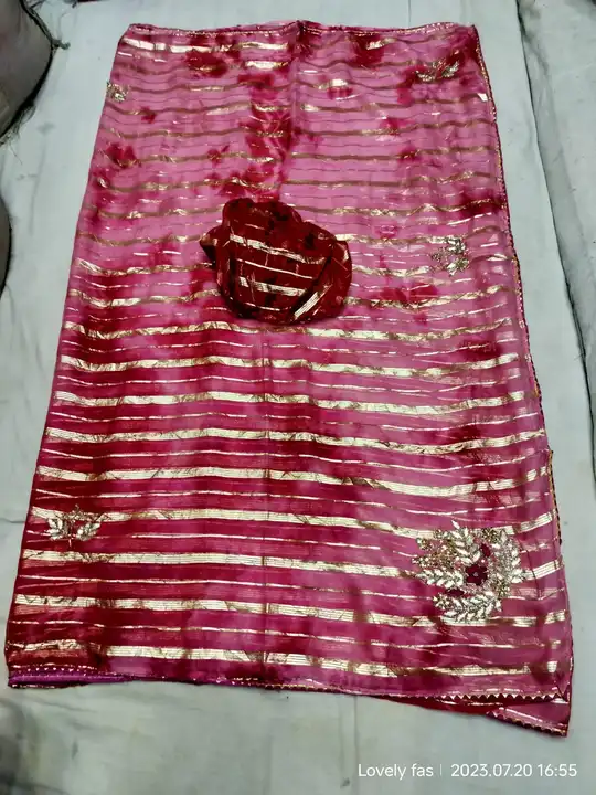 Pure nazmeen chiffon fancy Saree  uploaded by business on 7/20/2023