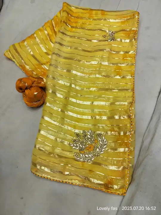 Pure nazmeen chiffon fancy Saree  uploaded by Lovely fashion on 7/20/2023