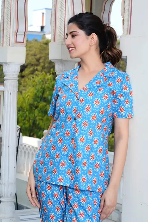 Cotton printed night suit uploaded by Khushi Handicrafts on 7/20/2023