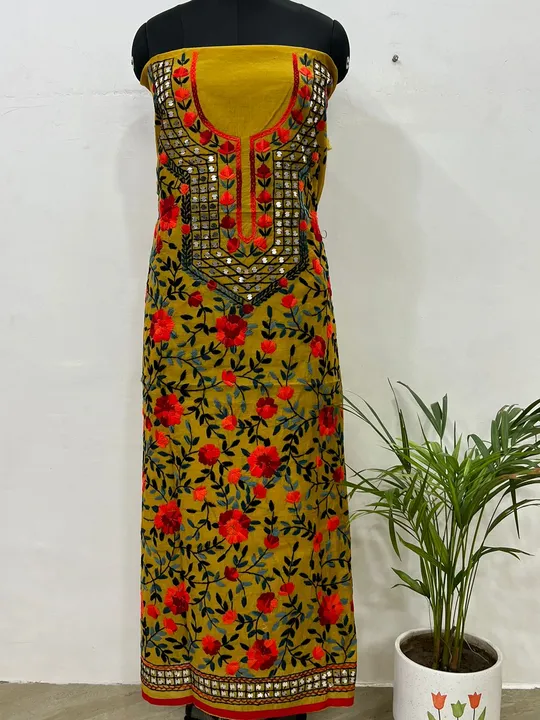 Chanderi Handwork Embroidery Kurtis  uploaded by Sahej suits on 7/20/2023