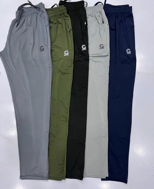 Nylon lycra trackpants for mens uploaded by Showroom quality sports wear manufacturers  on 7/20/2023