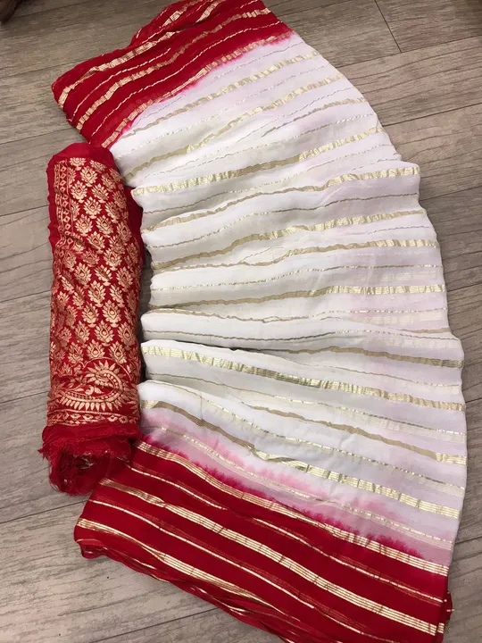 😍falguniya 💃🏻 spl 🥳🥳🥳

original product 

💖💖 pure jhorjt fabric  with zari wives in saree ha uploaded by Gotapatti manufacturer on 7/21/2023
