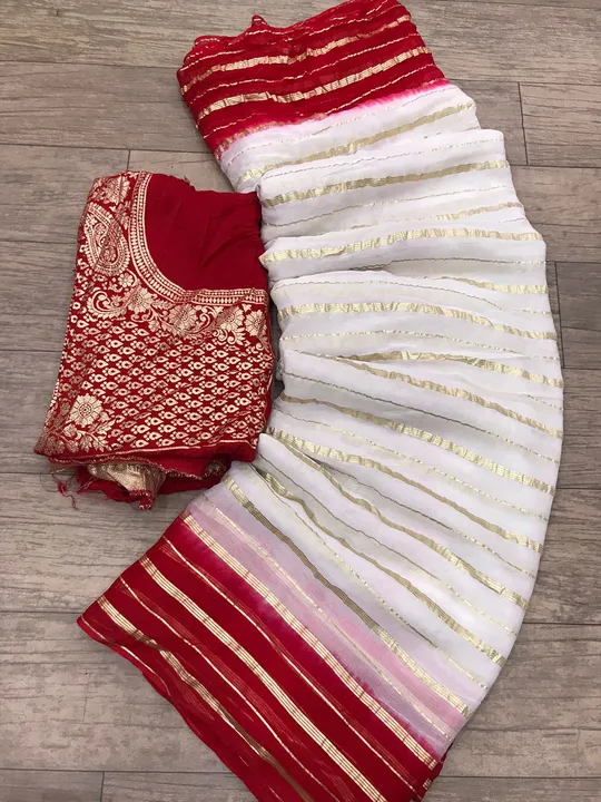 😍falguniya 💃🏻 spl 🥳🥳🥳

original product 

💖💖 pure jhorjt fabric  with zari wives in saree ha uploaded by Gotapatti manufacturer on 7/21/2023